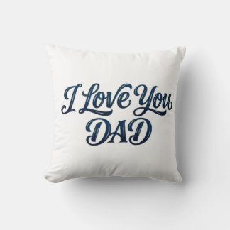 Elegant fet stil "Jag älskar dig pappa"-typografi Kudde