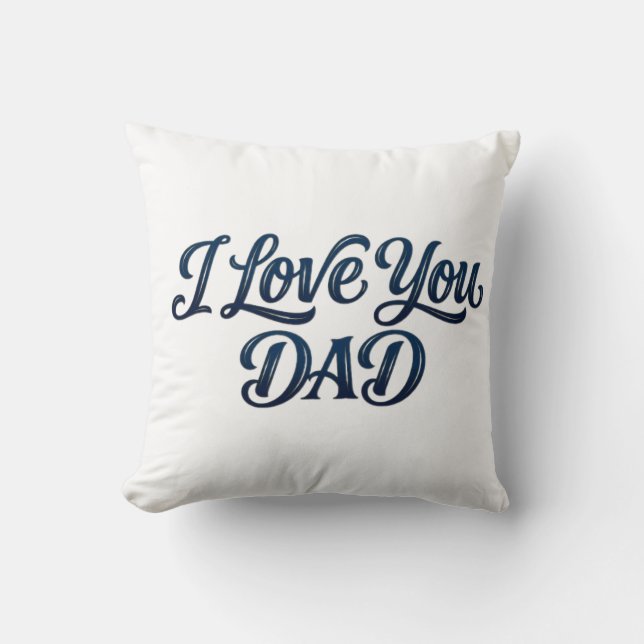 Elegant fet stil "Jag älskar dig pappa"-typografi  Kudde (Framsida)