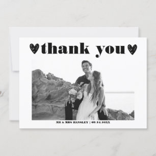 Elegant fet stiltypografi Foto tackkort Tack Kort