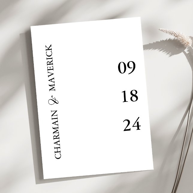 Elegant fet typografi Bröllop QR-kod Inbjudningar (Skapare uppladdad)