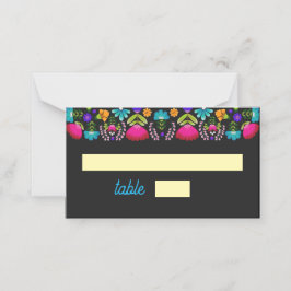 Elegant fiesta bröllop placeringskort