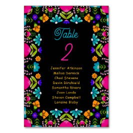 Elegant fiesta bröllop sittande bordsnummer