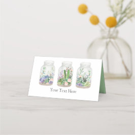Elegant Fiesta Terrarium Blommigt Succulare Shower Placeringskort