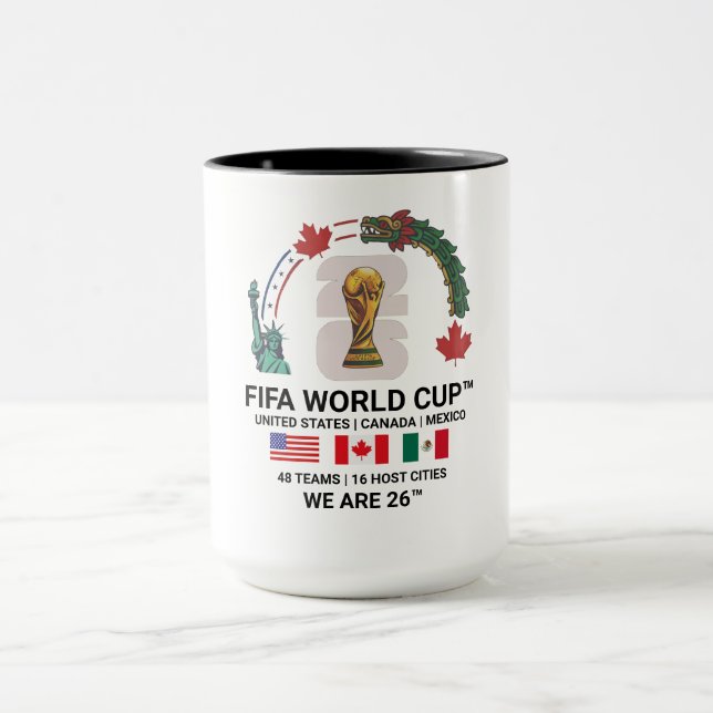 Elegant FIFA Världscup 2026 Combo 15 oz Mugg (Center)