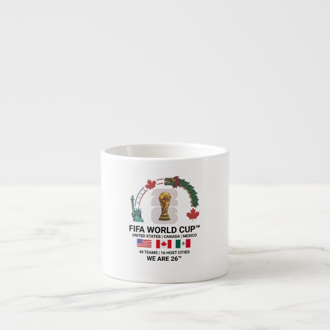 Elegant FIFA Världscupen 2026 Espresso Mugg Espressomugg (Framsidan)