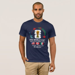 Elegant FIFA VM 2026 Kortärmad Marinblå T Shirt