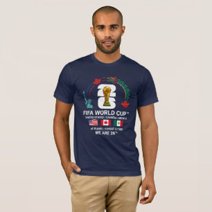 Elegant FIFA VM 2026 Kortärmad Marinblå T Shirt