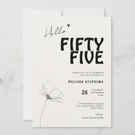 Elegant Fifty Five Fetstil 55-årsdag Inbjudningar