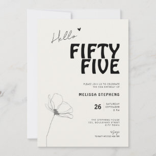Elegant Fifty Five Fetstil 55-årsdag Inbjudningar