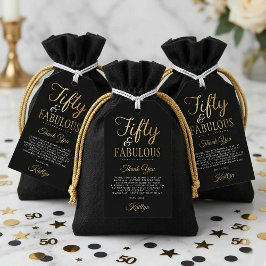 Elegant Fifty och fantastiskt! 50-årsfest Presentetikett