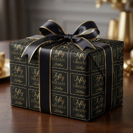 Elegant Fifty och fantastiskt! 50-årsfest Presentpapper