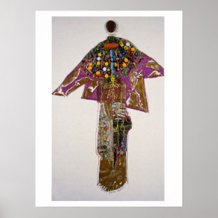 Elegant figur med pärlor poster