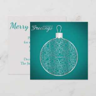 Elegant filigree Bauble Inbjudningar