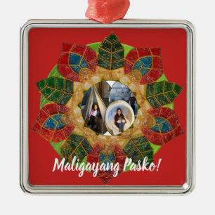 Elegant filippinsk Parolstil, FilAm, Philippines Julgransprydnad Metall