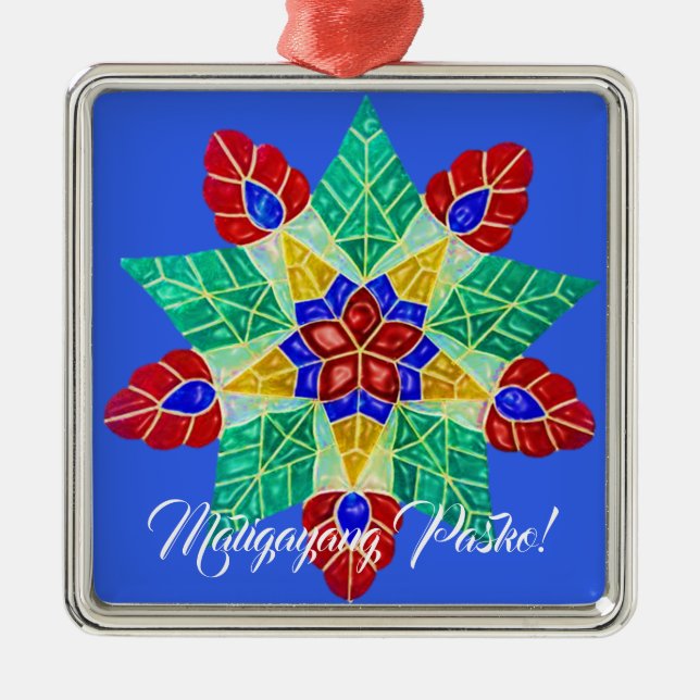 Elegant filippinsk Parolstil, FilAm, Philippines Julgransprydnad Metall (Framsidan)