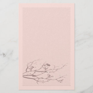 Elegant filt körsbärsblomster brevpapper