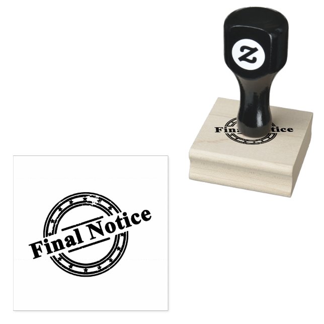 Elegant Final Notice Circle logo Compact Jet Black Stämpel (Stämplad)