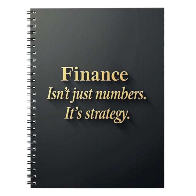 Elegant Finansnotis Minimalistisk Guld Typografi Anteckningsbok (Framsidan)