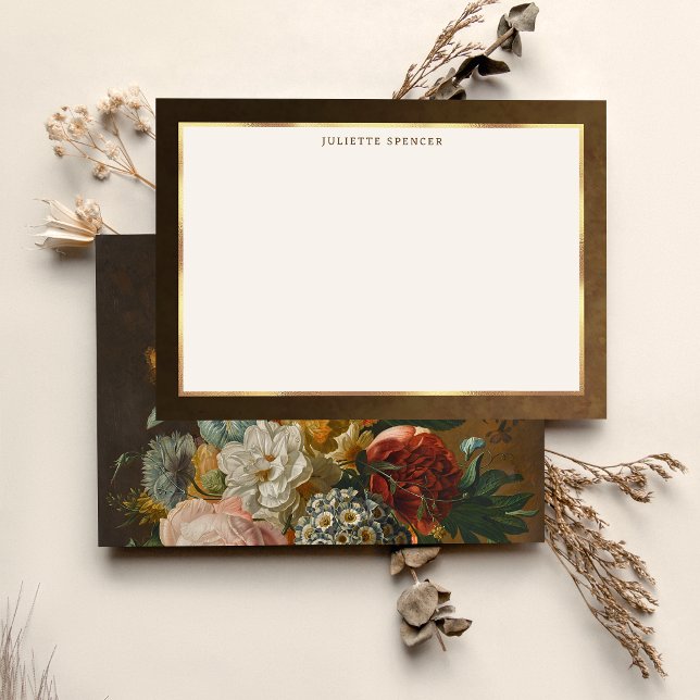 Elegant Fine Art Floral Still Life  Anteckningskort (Skapare uppladdad)