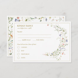 Elegant Fintvätt OSA av vildblommor Tilläggskort