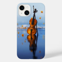 Elegant fiol konst telefonfodral 