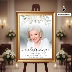 Elegant firande av blomfotos liv poster