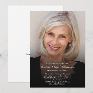 Elegant Firande i Life Funeral Memorial Inbjudningar