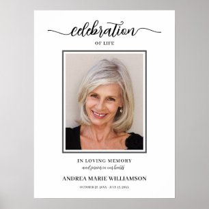 Elegant Firande i Life Funeral Memorial Poster