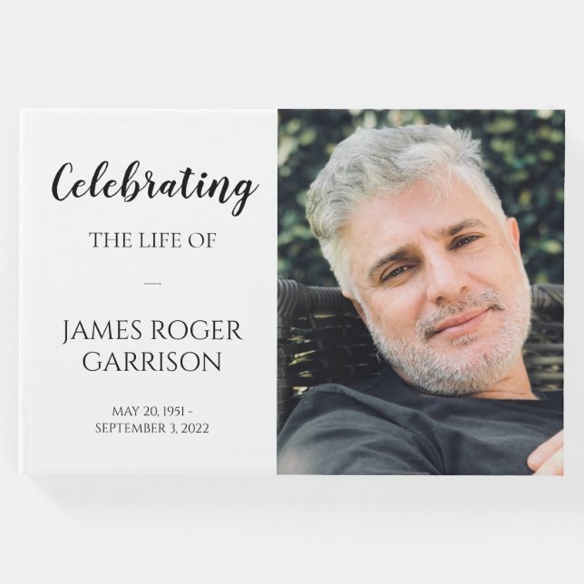 Elegant Firande i livet med foto Gästböcker (Framsida)