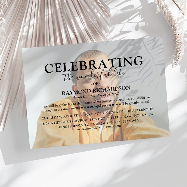 Elegant Firande i livets fotoöverlägg Inbjudningar (Skapare uppladdad)