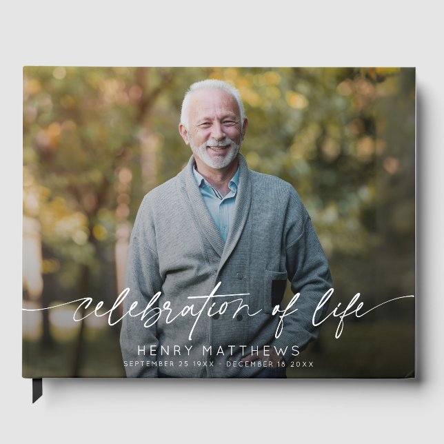 Elegant Firande i livstidsfotobegravning Gästböcker (Framsida)