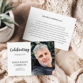 Elegant Firande med Life Prayer Card med foto Tilläggskort