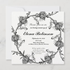 Elegant Firande of Life Memorial begravning Invit Inbjudningar