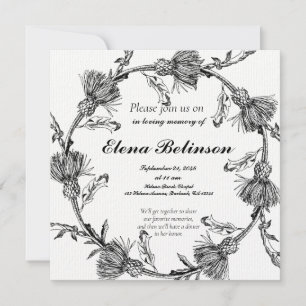 Elegant Firande of Life Memorial begravning Invit Inbjudningar