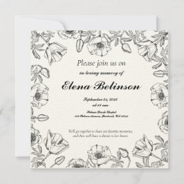 Elegant Firande of Life Memorial begravning Invit Inbjudningar