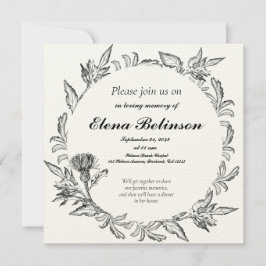 Elegant Firande of Life Memorial begravning Invit Inbjudningar