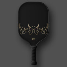 Elegant Fire Black Guld Flame Tribal