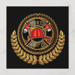 Elegant Fire Department Inbjudningar