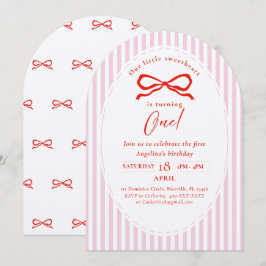Elegant First Birthday Invitation. Inbjudningar