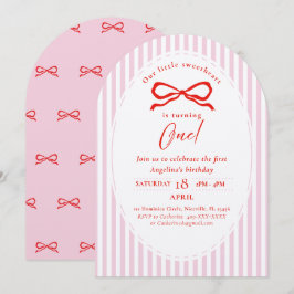 Elegant First Birthday Invitation. Inbjudningar