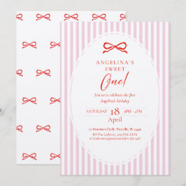 Elegant First Birthday Invitation. Inbjudningar