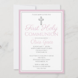 Elegant First Heliga Communion Inbjudan for Girls