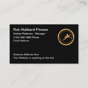 Elegant Fitness Coach Och Tränare Visitkort