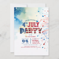 Elegant Fjärde juli Party I-fyrverkerier
