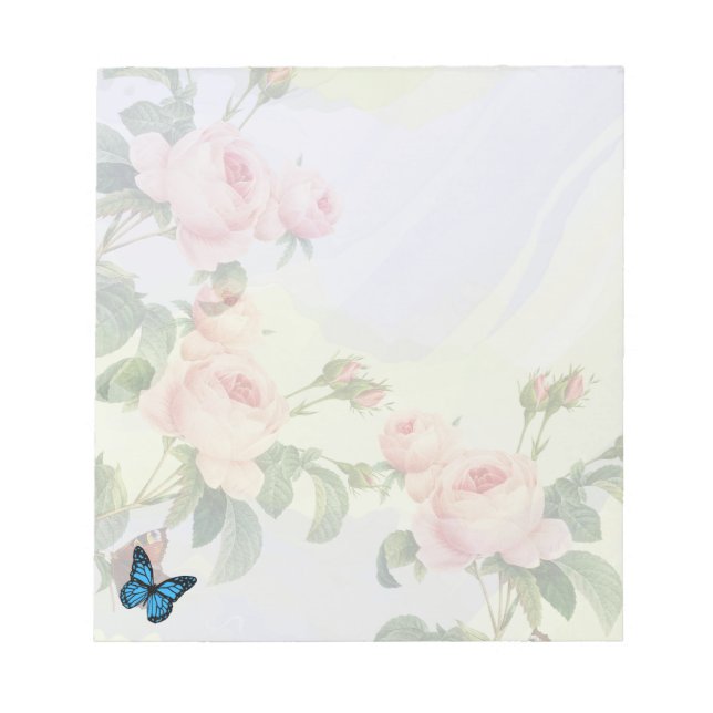 Elegant fjäril Blommig estetik Anteckningsblock (Framsida)