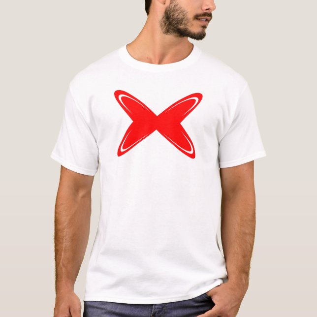 Elegant fjäril Bokstav X Monogram T Shirt (Framsida)