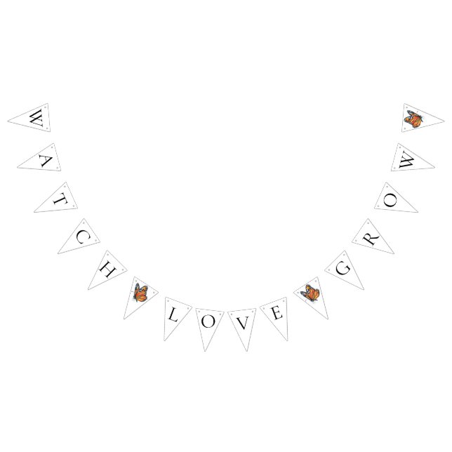 Elegant fjäril Bröllopsdusch Vimplar (Alla)