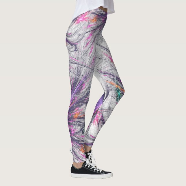 Elegant fjäril fraktal leggings (Höger)