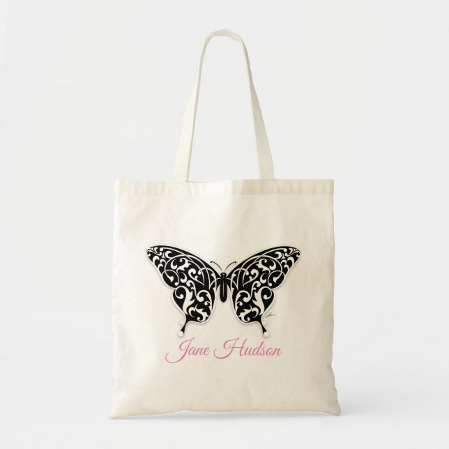 Elegant fjäril shopper design av Eksi Tygkasse (Framsidan)