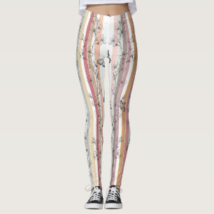 Elegant fjärilsblomning (10) leggings